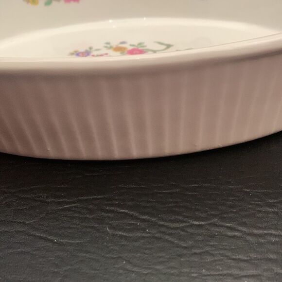 Cordon Bleu France BIA Oval Floral Ceramic Baking Serving Dish Pink Purple White - Picture 4 of 9